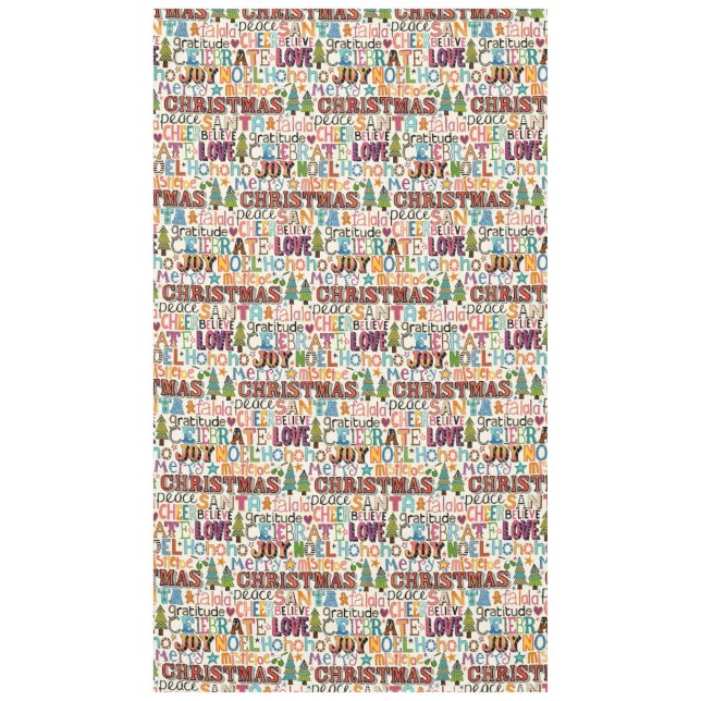 Mantel Tipografía de navidades (Anverso)