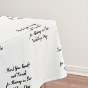 Mantel Tipografía de recepción de boda de amigos y famili