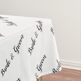 Mantel Tipografía diagonal de Bride Groom