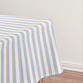 Mantel Tiras azul pálido y Naranja
