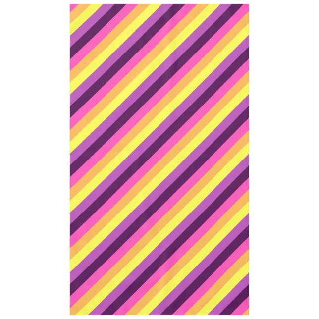 Mantel Tiras Retro Púrpura Rosa Tiras Tablillas Grandes (Anverso)