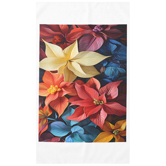 Mantel Toalha de Mesa (Tablecloth) Flores Natalinas (Anverso)