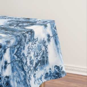 Mantel Toile Chinoiserie, sauce azul, china azul