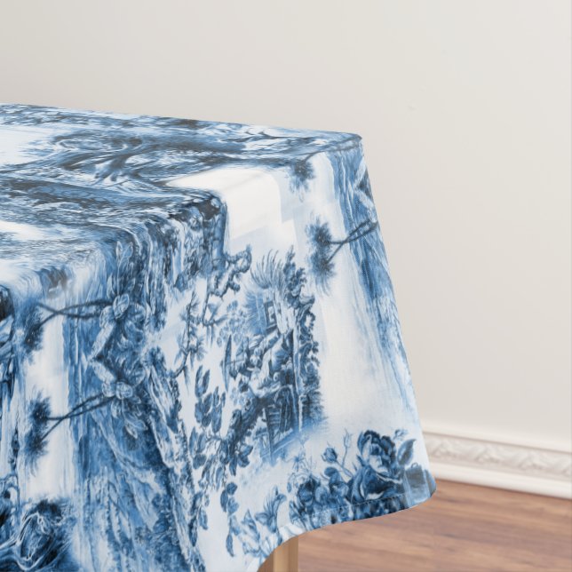 Mantel Toile Chinoiserie, sauce azul, china azul    (In Situ)