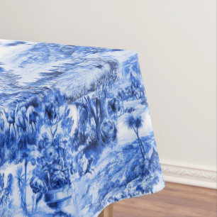 Mantel Toile Chinoiserie, sauce azul, china azul