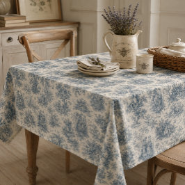 Mantel Toile de campo francés romántico en azul polvorien
