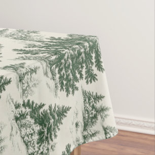 Mantel Toile De Jouy Green