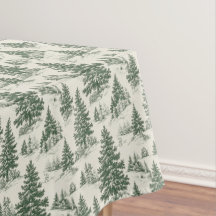 Toile De Jouy Green Tableclol