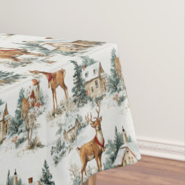 Mantel Toile escandinavo de los renos de las aldeas de in