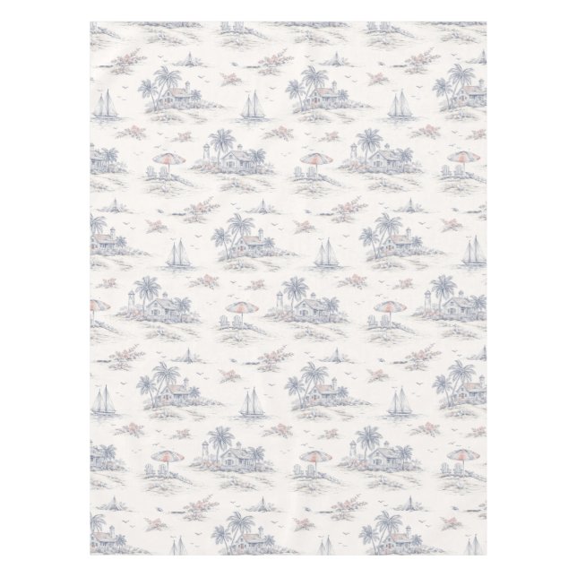 Mantel Toile Francés Costero Azul (Anverso)
