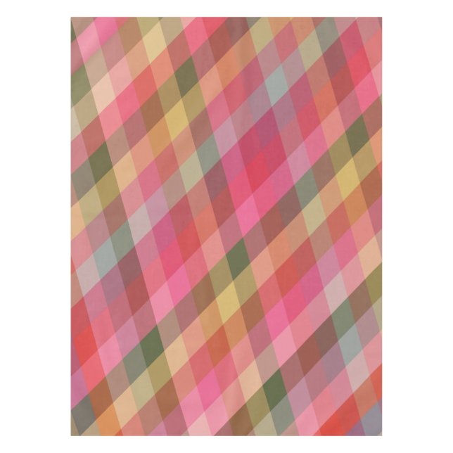 Mantel Tones cálidos con patrón de plástico geométrico de (Anverso)