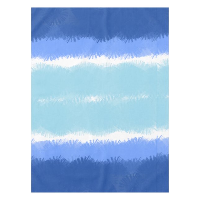 Mantel Tonos azules de color de agua abstracto moderno (Anverso)