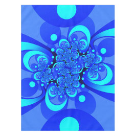 Mantel Tonos de arte fractal azul moderno abstracto
