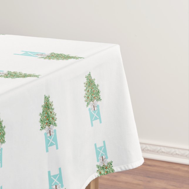 Mantel Topiaries Topiary Tablecloth (In Situ)