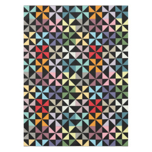 Mantel Tornillo geométrico colorido negro