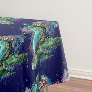 Mantel Tortuga marina bajo el agua Estilo
