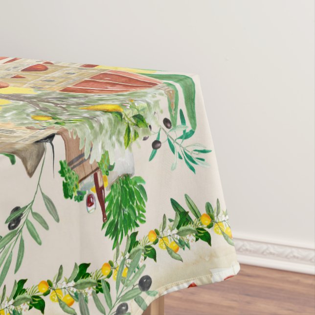 Mantel Toscana, Toscana, Italia, aceitunas, limones, (In Situ)