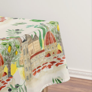 Mantel Toscana, Toscana, Italia, aceitunas, limones,