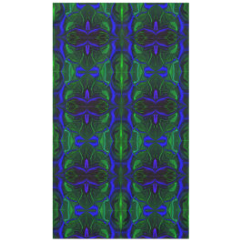 Mantel Traços azuis 'flutuando' sobre fundo verde