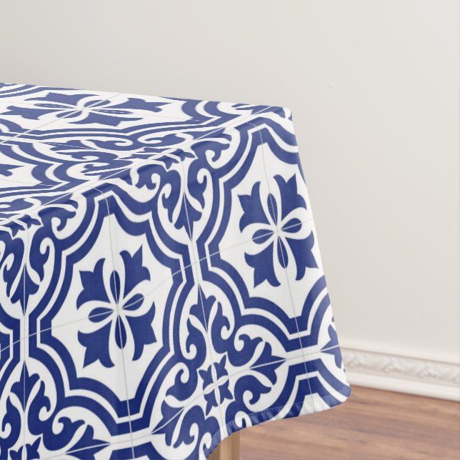 Mantel Tradicional Azulejo Español Azul y Blanco (In Situ)