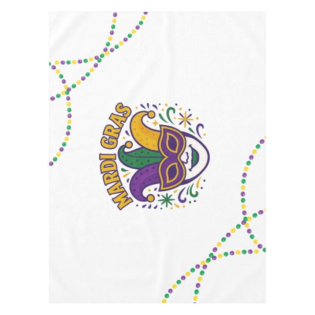 Mantel Traditional Mari Gras colored mask (Anverso)