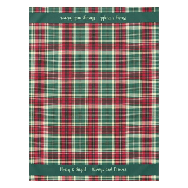 Mantel Traditional Tartan Christmas Tablecloth (Anverso)