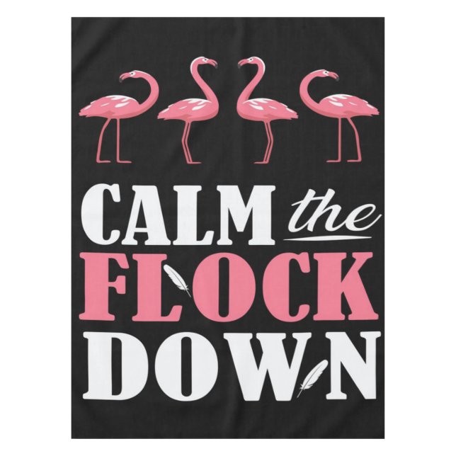 Mantel Tranquilizar El Bloque Abajo El Flamingo Rosa (Anverso)