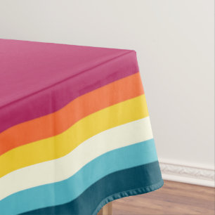 Mantel Trazado rosa y azul