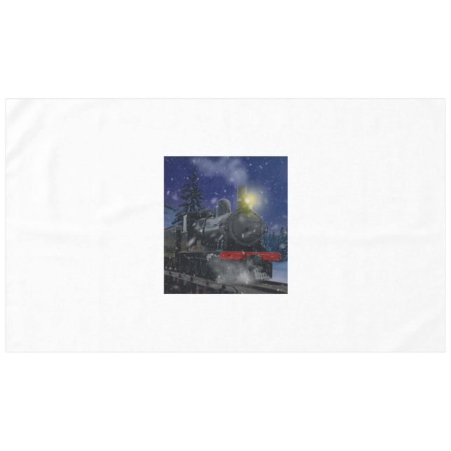 Mantel Tren de Navidad en la nieve (Frente (Horizontal))