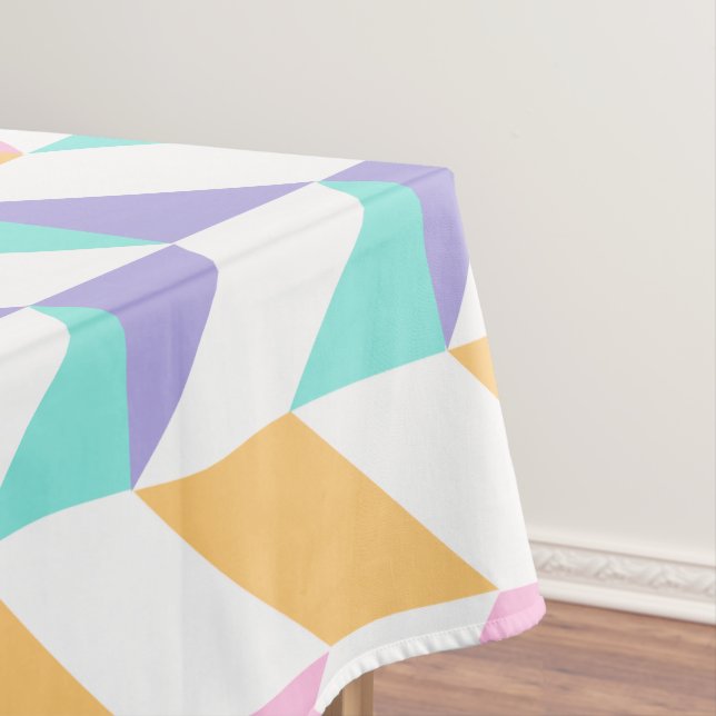 Mantel Trendy Colorful Geometric Shapes – Modern Style   (In Situ)