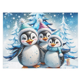 Mantel Tres adorables pingüinos