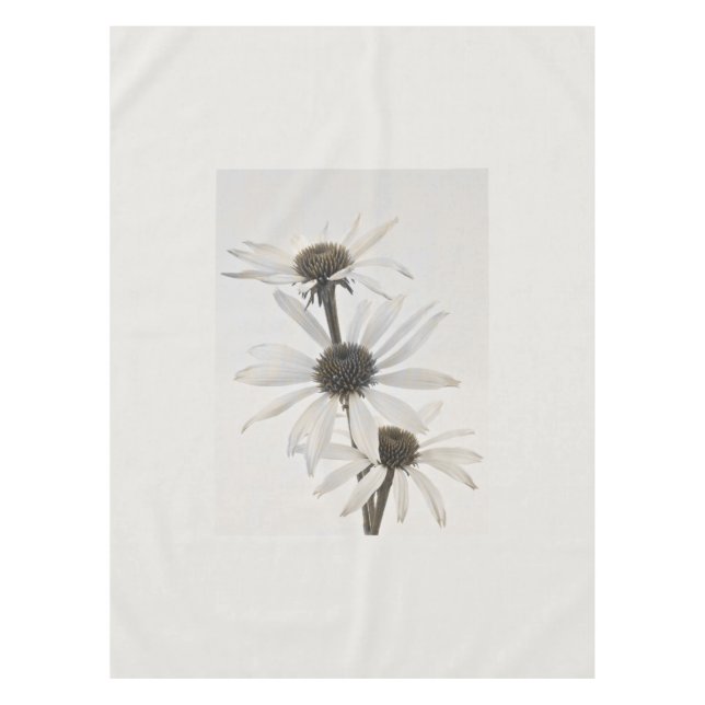 Mantel Tres flores de cono blanco (Anverso)