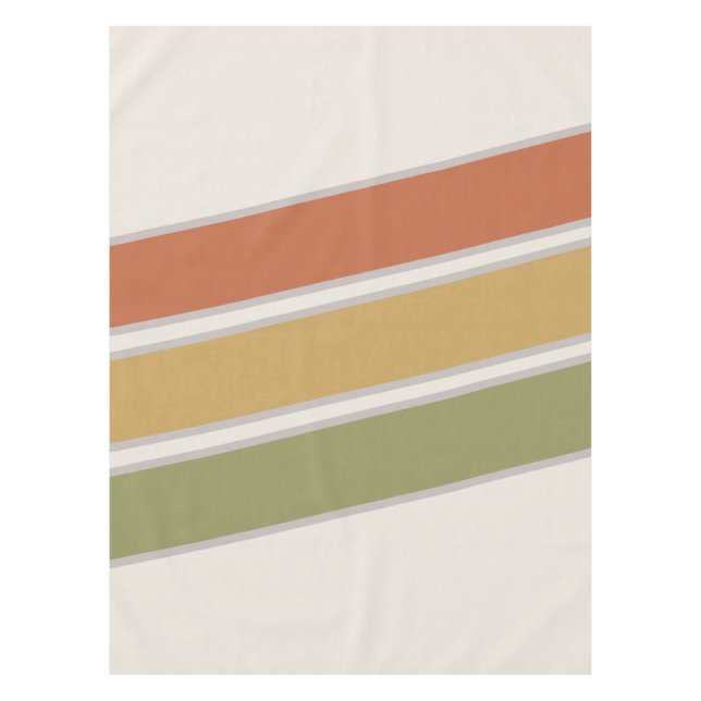 Mantel Tres rayas modernas de mediados del siglo (Anverso)