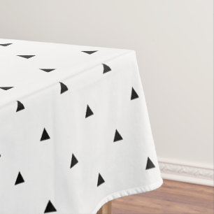 Mantel Triángulos geométricos blancos negros elegantes