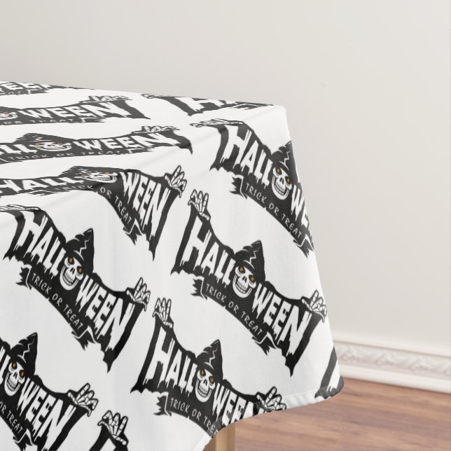 Mantel Trick o Treth Halloween Grim Reaper Tablecloth (In Situ)