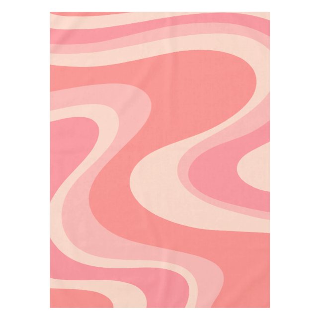 Mantel Trippy Dream Rubor Pink Abstract Retro Swirl (Anverso)