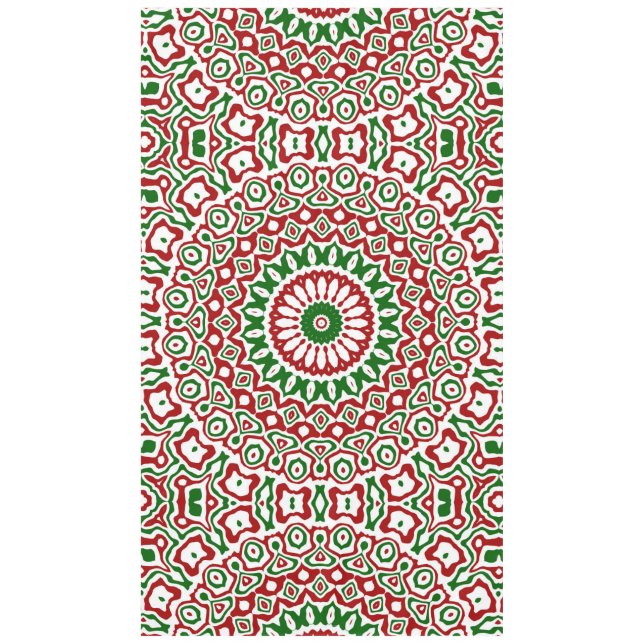 Mantel Trippy Hippie Groovy Boho Funky Navidad Mandala (Anverso)
