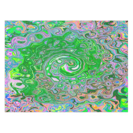 Mantel Trippy Lime Green y Pink Resumen Swirt Retro