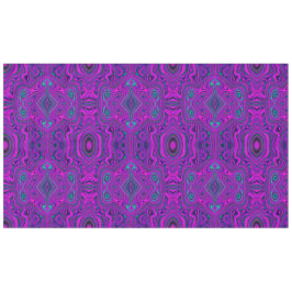 Mantel Trippy Retro Magenta y Black Abstract Pattern