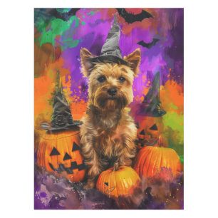 Mantel Triste Cairn Terrier Dog Halloween Bruja Calabaza