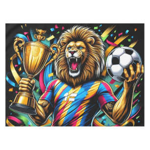 Mantel Trofeo de fútbol campeón de fútbol de león Victori