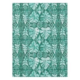 Mantel Tropical tribal verde hawaiano de la SELVA IKAT