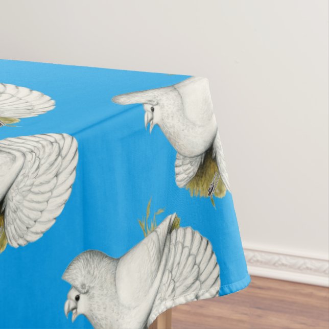 Mantel Trumpeter Pigeon White (In Situ)