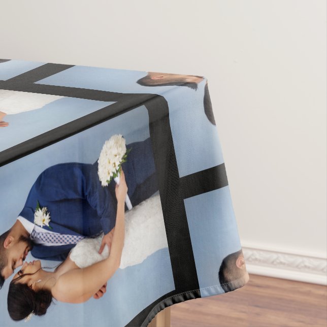 Mantel Tu patrón fotográfico en negro personalizado (In Situ)