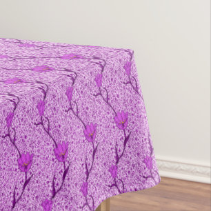 Mantel Tulip Damask, violeta y orquídea de estilo Art Nou