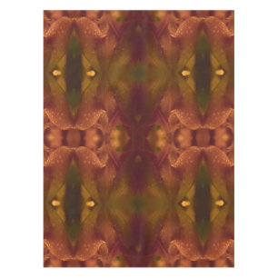 Mantel Tulipán abstracto amarillo verde de cobre del moh