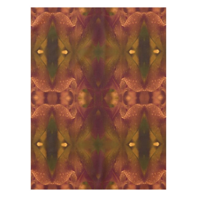 Mantel Tulipán abstracto amarillo verde de cobre del moho (Anverso)