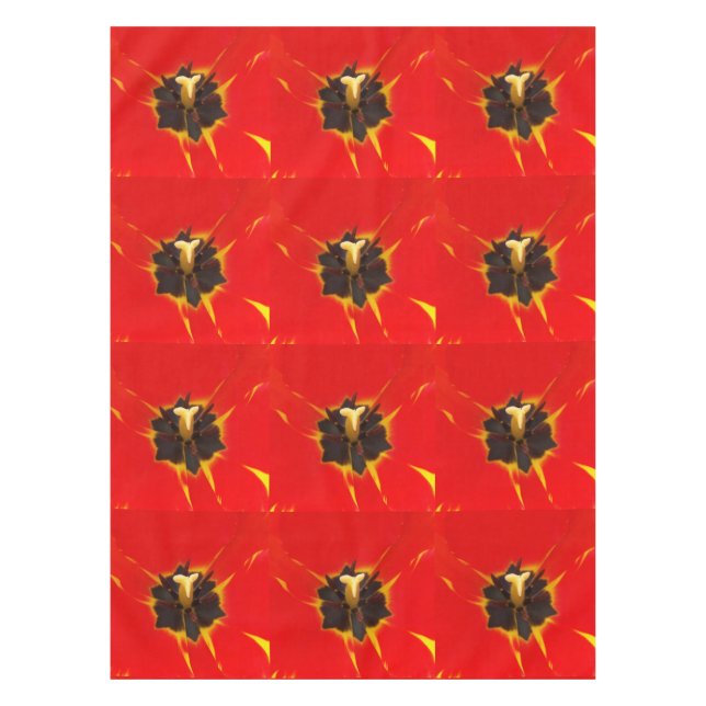 Mantel tulipán amarillo rojo (Anverso)