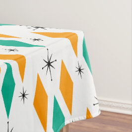 Mantel Turquesa moderna del naranja de los diamantes de