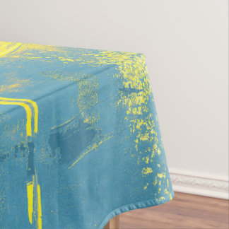 Mantel turquesa y amarillo para decoración del hog